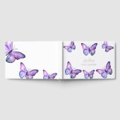 Butterfly Baby shower Elegant Paarse Gastenboek (Volledig)