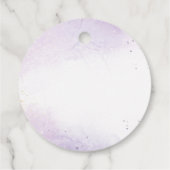 Butterfly Baby shower Elegante Paarse Bloemen Bedankjes Labels (Achterkant)