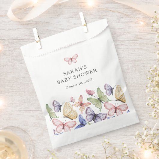 Butterfly Baby shower Favor Bags Bedankzakje (Geknipt)