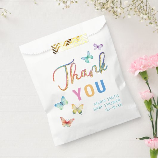 Butterfly Baby shower Favor Bags Bedankzakje (Gezegeld)