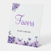 Butterfly Baby shower Favors Reclamebord Met Voetstuk (Voorkant)