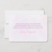 Butterfly Baby shower Girl Flat Hartelijk dank Bedankkaart (Achterkant)