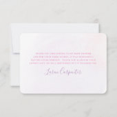 Butterfly Baby shower Girl Flat Hartelijk dank Bedankkaart (Achterkant)