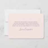 Butterfly Baby shower Girl Flat Hartelijk dank Bedankkaart (Achterkant)