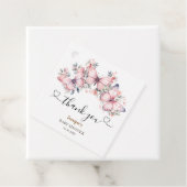 Butterfly Baby shower Girl Pink Bedankjes Labels (In situ)