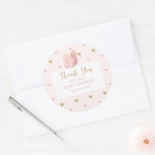 Butterfly Baby shower Hartelijk dank Ronde Sticker (Envelop)