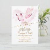 Butterfly Baby shower in het Spaans Kaart (Staand voorkant)