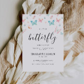 Butterfly Baby shower Invitation, Kaart