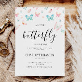 Butterfly Baby shower Invitation, Kaart