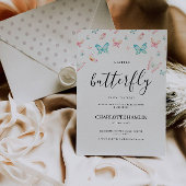Butterfly Baby shower Invitation, Kaart