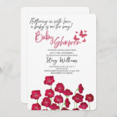 Butterfly Baby Shower Kaart (Voorkant / Achterkant)