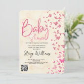Butterfly Baby Shower Kaart (Staand voorkant)