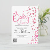 Butterfly Baby Shower Kaart (Staand voorkant)