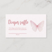 "Butterfly Baby shower Luier Raffle Ticket" Informatiekaartje (Voorkant)