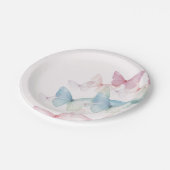 "Butterfly Baby shower Paper Borden" Papieren Bordje (Gekanteld)