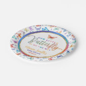 Butterfly Baby shower Papier Borden Papieren Bordje (Gekanteld)