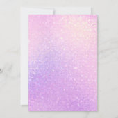 Butterfly Baby shower Roze en Gouden Confetti Kaart (Achterkant)