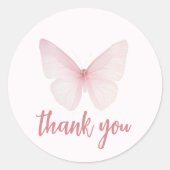 "Butterfly Baby shower Stickers" Ronde Sticker (Voorkant)