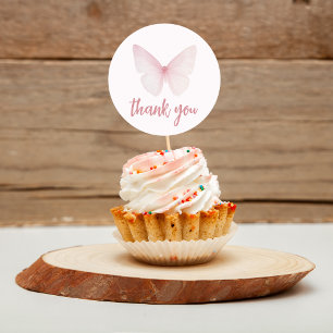 "Butterfly Baby shower Stickers" Ronde Sticker