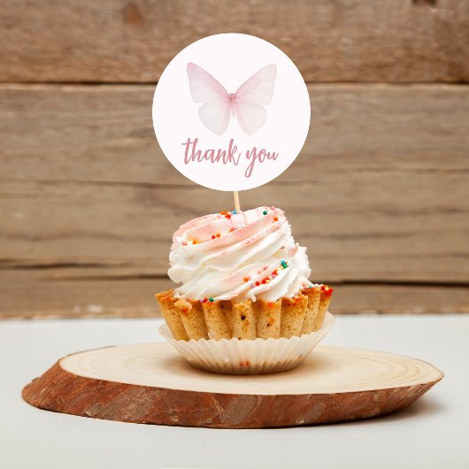 "Butterfly Baby shower Stickers" Ronde Sticker