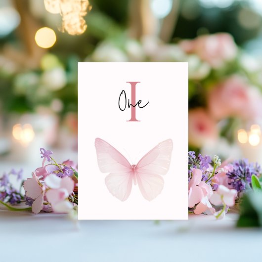 "Butterfly Baby shower Tafelnummers" Kaart