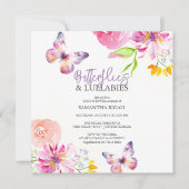 Butterfly Baby Shower-uitnodigingen Kaart (Voorkant)