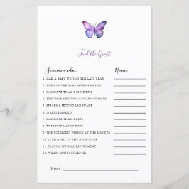 Butterfly Baby shower Vind het Gastspel Party