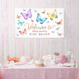 Butterfly Baby shower Welkom Banner