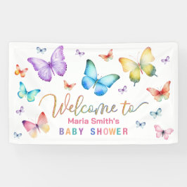 Butterfly Baby shower Welkom Banner