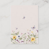Butterfly Baby shower Wildflower Boekaanvraag Informatiekaartje (Achterkant)