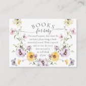 Butterfly Baby shower Wildflower Boekaanvraag Informatiekaartje (Voorkant)
