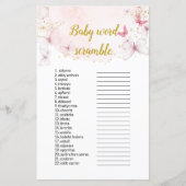 Butterfly Baby Word Scramble Baby shower Games (Voorkant)