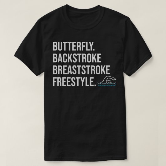 Butterfly backslag Breastlag Freestyle T-shirt (Design voorkant)