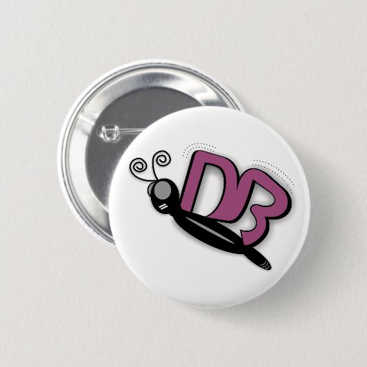 BUTTERFLY BADGE RONDE BUTTON 5,7 CM (Voorkant /achterkant)