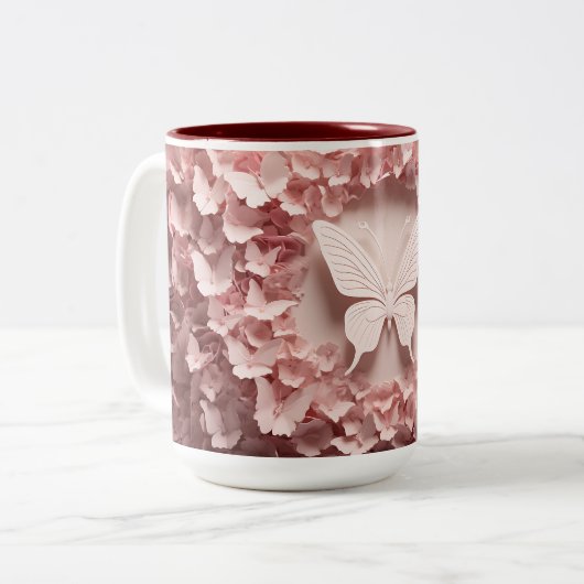 Butterfly Ballet: Snip in stijl met 3D Pestal Mok (Voorkant links)