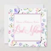 Butterfly Bat Mitzvah Kaart (Voorkant)
