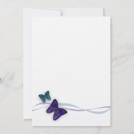 Butterfly Bat Mitzvah Kaart (Achterkant)