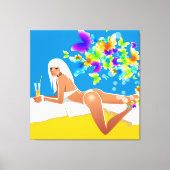 Butterfly Bathing Beauty Wrapped Canvas (Voorkant)