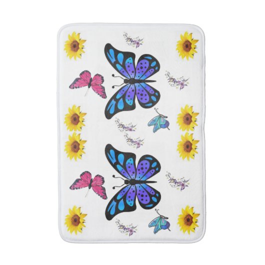 Butterfly Bathroom Bathmat Badmat (Voorkant Verticaal)