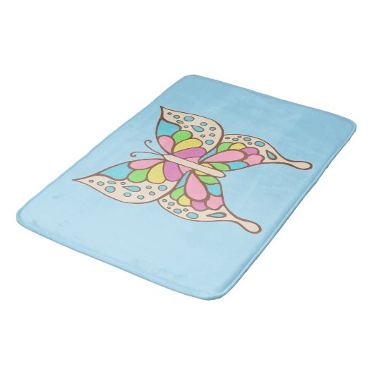 Butterfly Bathroom Rug Badmat (Gekanteld)