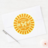 Butterfly Beach Ronde Sticker (Envelop)