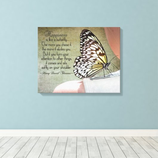 Butterfly Beauty Canvas Afdruk (Insitu (Houten vloer))