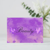 Butterfly Beauty RSVP Kaartje (Staand voorkant)