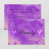 Butterfly Beauty RSVP Kaartje (Voorkant / Achterkant)