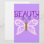 Butterfly Beauty Scrapbook Paper Briefpapier (Voorkant / Achterkant)