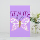 Butterfly Beauty Scrapbook Paper Briefpapier (Staand voorkant)