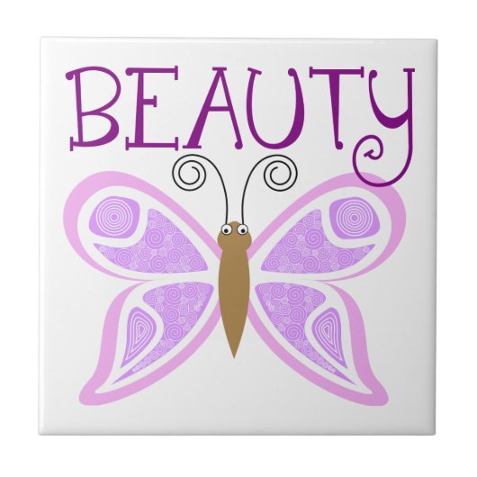 Butterfly Beauty Tegeltje (Voorkant)
