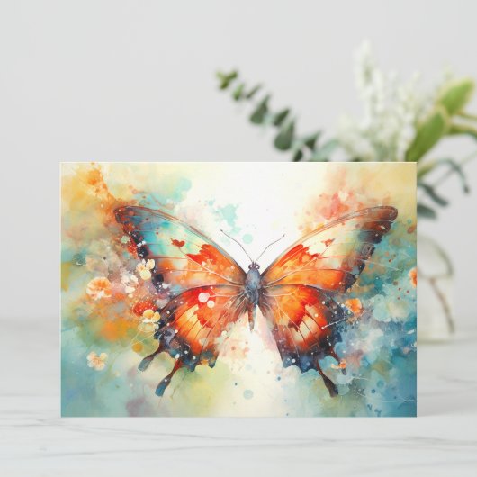 Butterfly Bedankkaart (Staand voorkant)