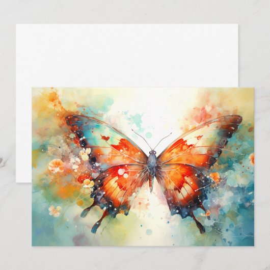 Butterfly Bedankkaart (Voorkant / Achterkant)