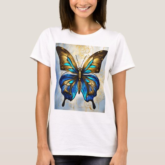 Butterfly bedrukte T-shirts voor meisjes (Voorkant)